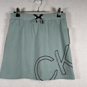 Calvin Klein Big Girls Skirt Skort Performance Logo Gray Mist Large 12/14‎ NWT